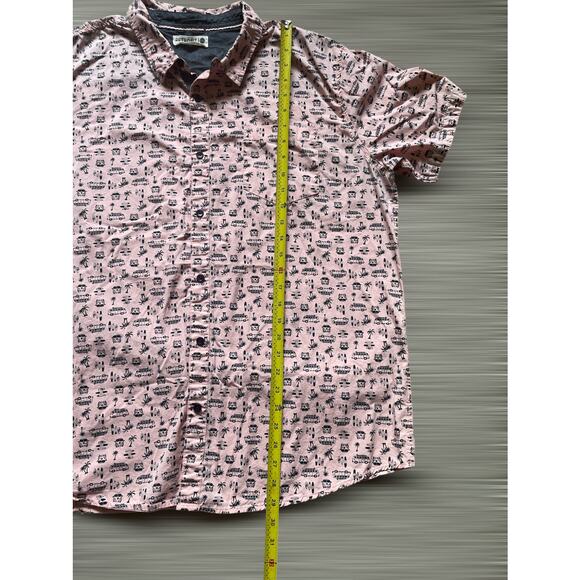 RETROFIT Mens/Teen Surfer Pink Button Down Casual Shirt Size XXL Beach Cali - Picture 4 of 8
